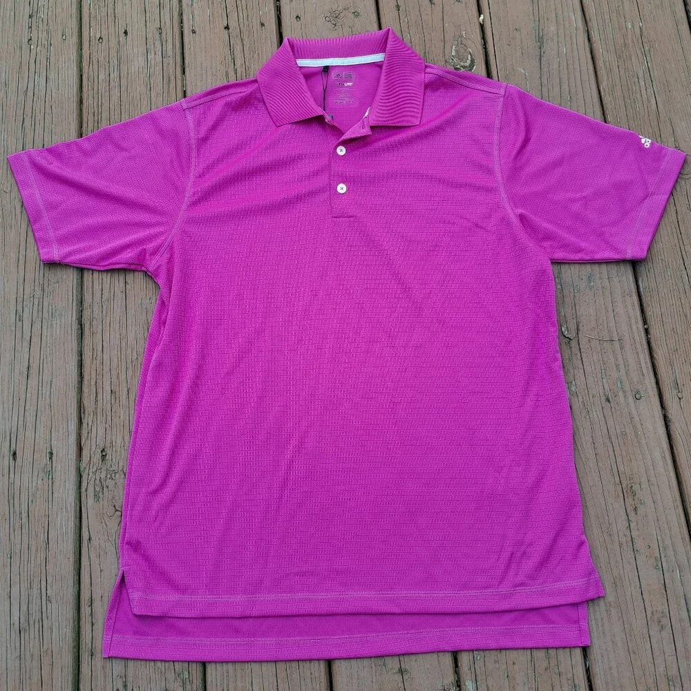 %NWT Men Adidas Men's Golf Polo Edwin Shirt Medium ClimaLite